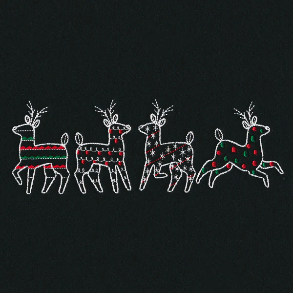 Merry Modern Reindeer Border - Image 3