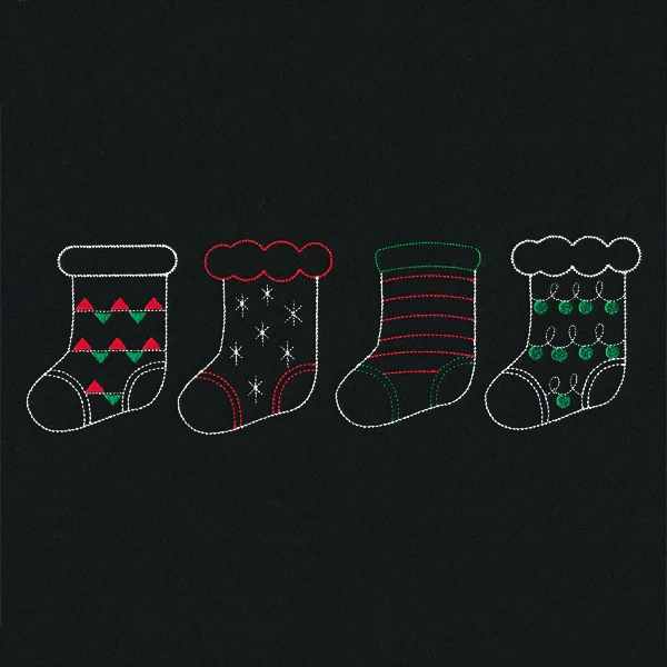 Merry Modern Stocking Border