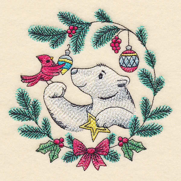 Merry Polar Bear & Cardinal in Watercolor - Image 4