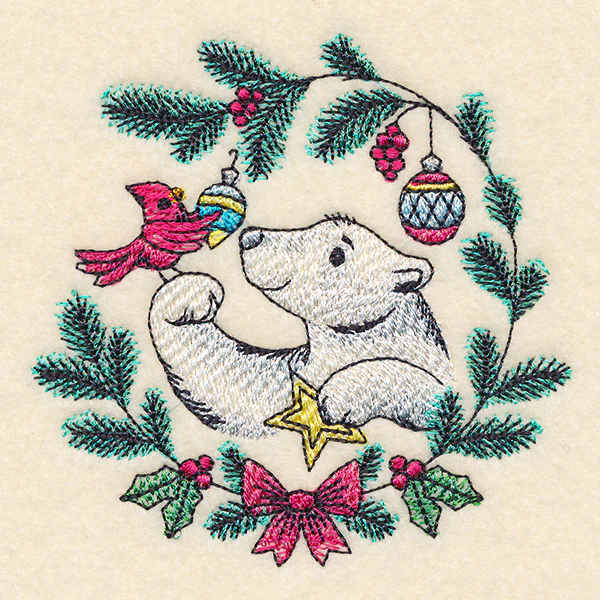 Merry Polar Bear & Cardinal in Watercolor - Image 5