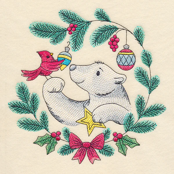 Merry Polar Bear & Cardinal in Watercolor - Image 6