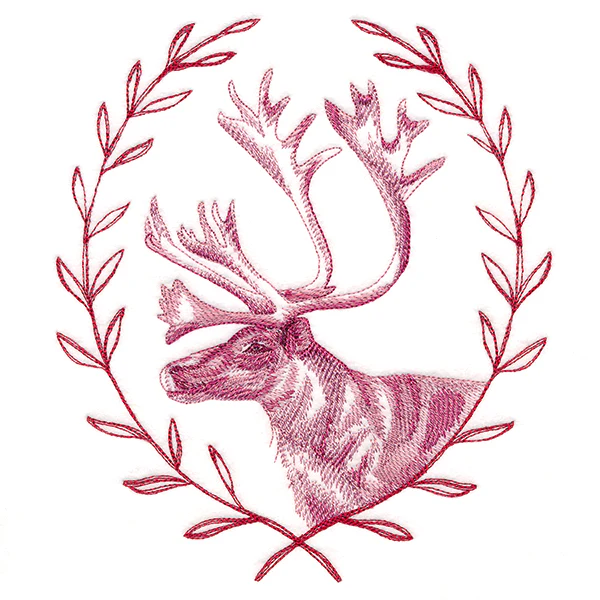 Merry Reindeer with Laurels