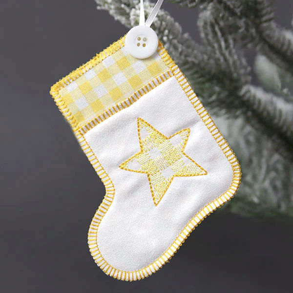 Merry Star Stocking Ornament (In-the-Hoop) - Image 2