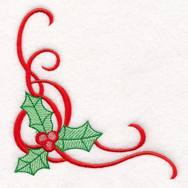 Merry Textures Holly Swirls Corner - Image 6
