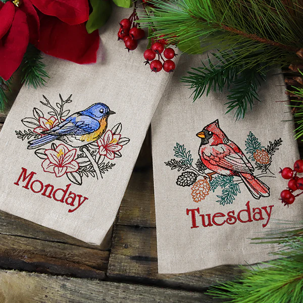 Merry Tuesday - Cardinal with Pinecones - Image 2