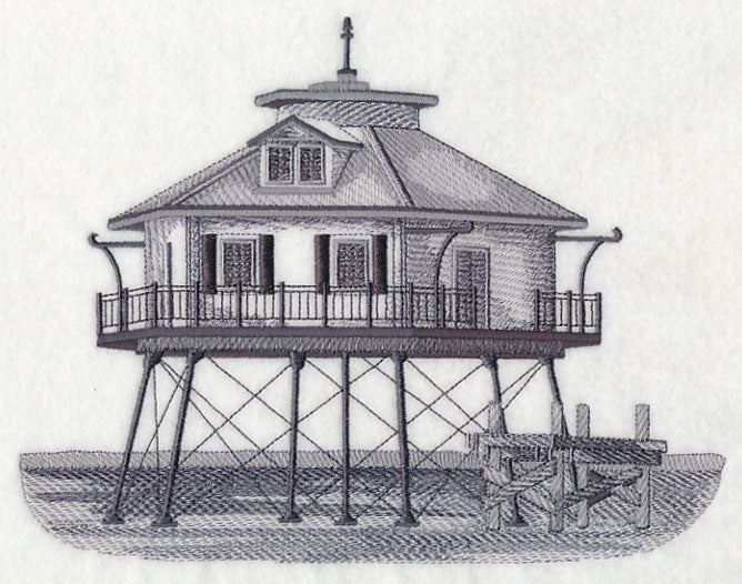 Middle Bay Lighthouse Sketch (Alabama) - Image 4