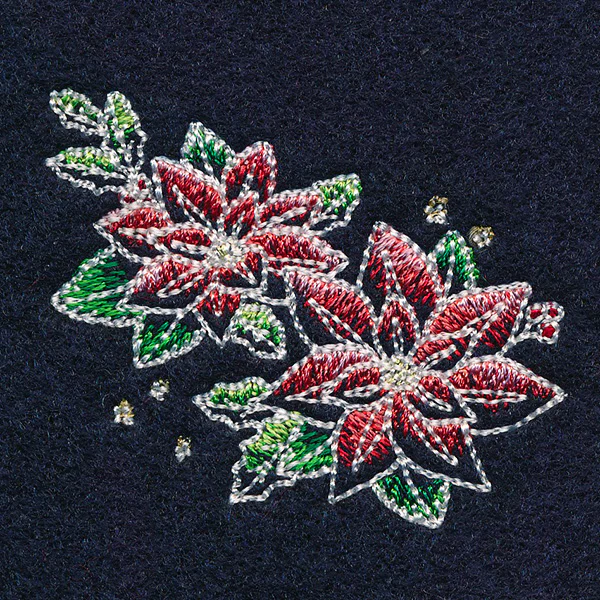 Midnight Christmas Garden - Poinsettias 1 - Image 3