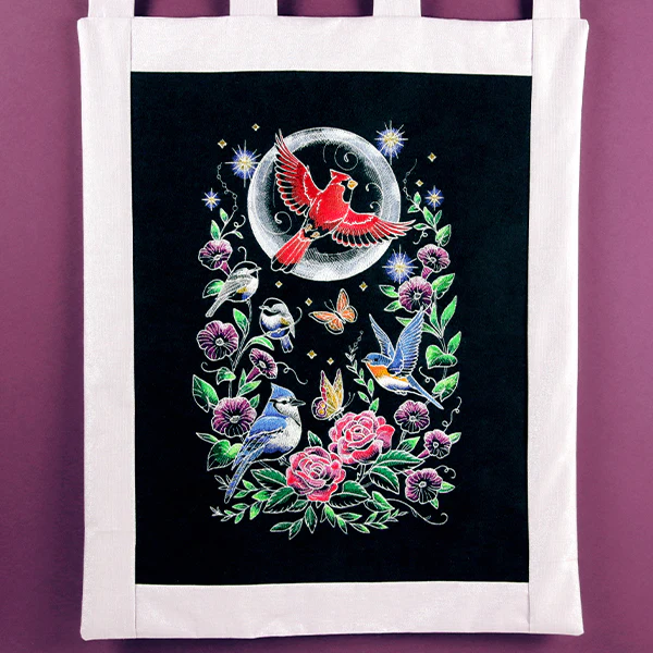 Midnight Garden & Birds Scene - Image 14