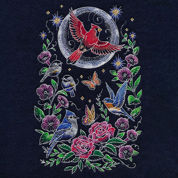 Midnight Garden & Birds Scene - Image 5
