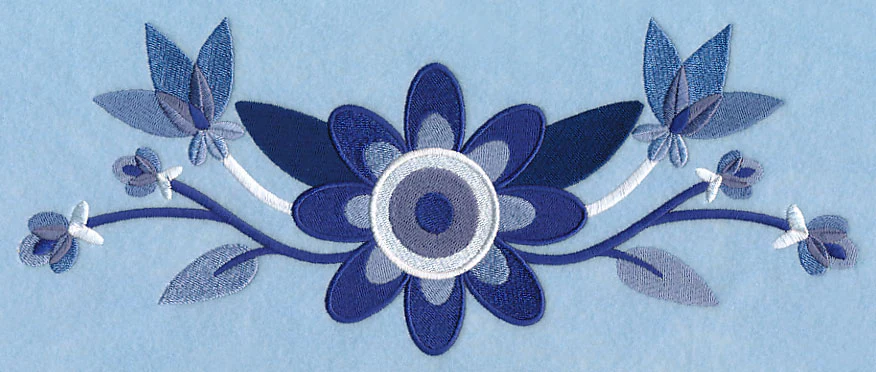 Midwinter Blues Bouquet Border 1