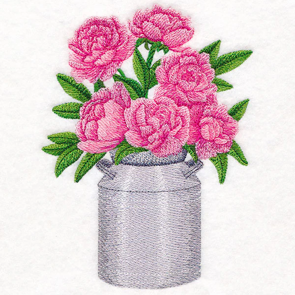 Milk Can Peony Bouquet - Image 5