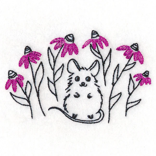 Mischievous Mouse and Wildflowers - Image 4