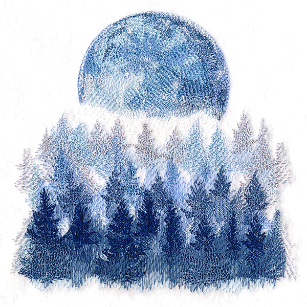Misty Moonlit Forest - Image 3