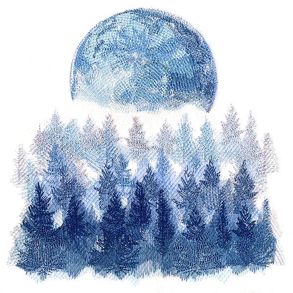 Misty Moonlit Forest - Image 7
