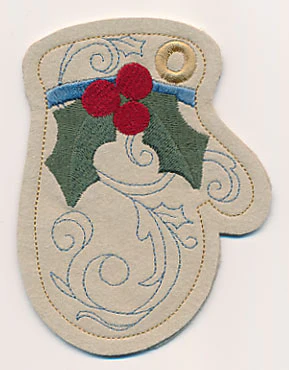 Mitten Christmas Tag (In-the-Hoop) - Image 3