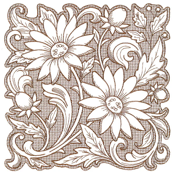 Mojave Aster Square (Trapunto) - Image 5