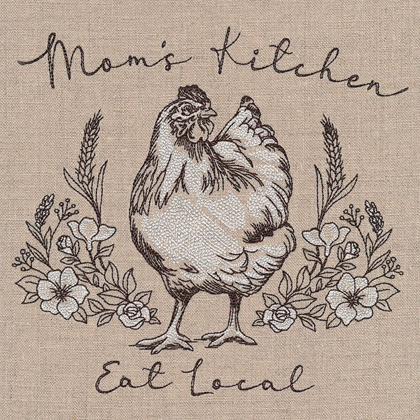 Mom’s Kitchen, Eat Local Chicken Etching - Image 4
