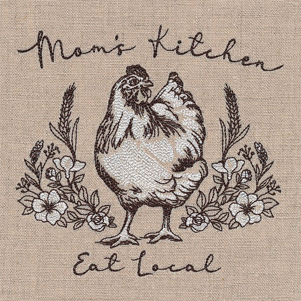 Mom’s Kitchen, Eat Local Chicken Etching - Image 5