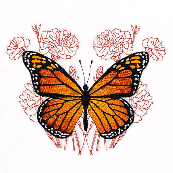 Monarch Butterfly and Carnations - Image 7