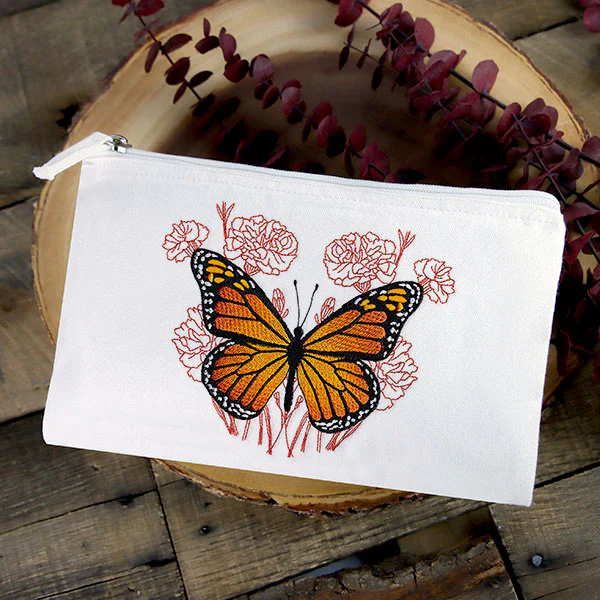 Monarch Butterfly and Carnations - Image 8