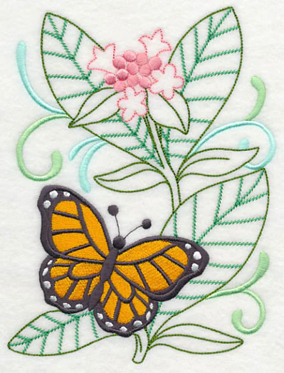 Monarch With Milkweed - Image 3