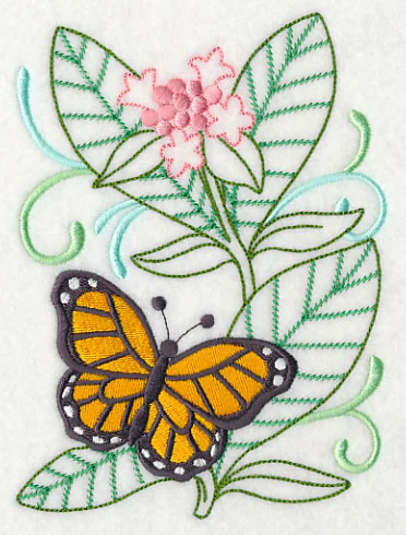 Monarch With Milkweed - Image 4