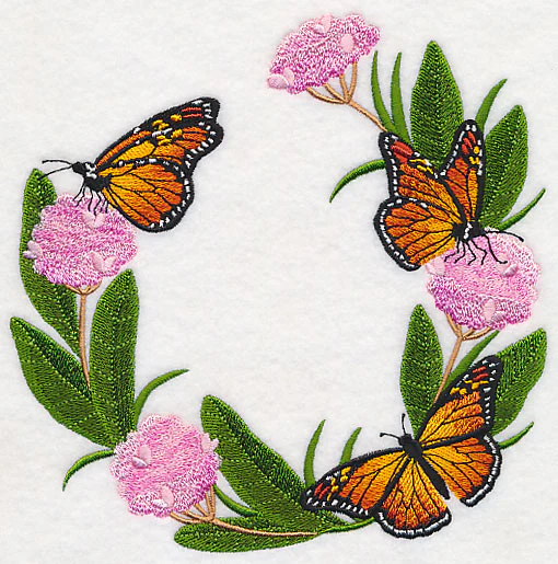 Monarchs and Milkweed Wreath - Image 2
