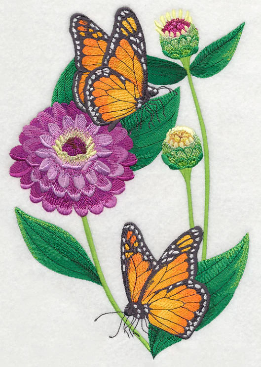 Monarchs and Zinnias Spray - Image 5
