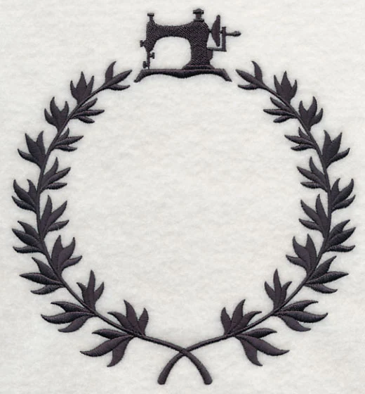 Monogram Wreath - Vintage Sewing Machine - Image 2