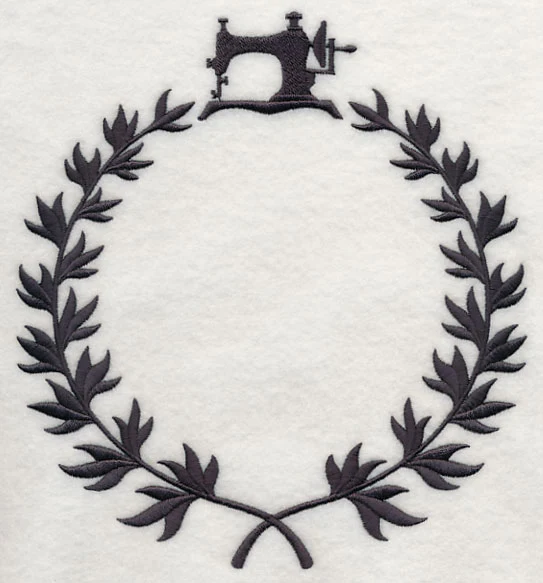 Monogram Wreath - Vintage Sewing Machine - Image 6