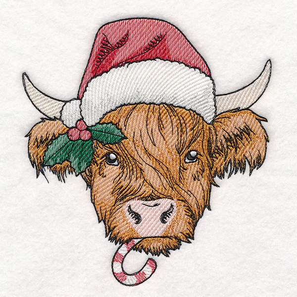 Moo-y Christmas Highland Cow - Image 2