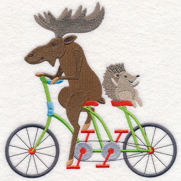 Moose and Hedgehog Bike Buddies - Image 2