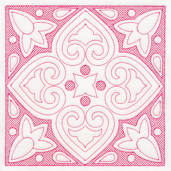 Moroccan Magic - Textured Heart (Trapunto)
