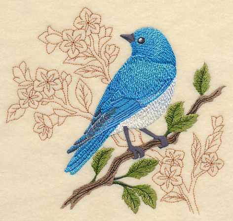 Mountain Bluebird with Delicate Branches - Image 2