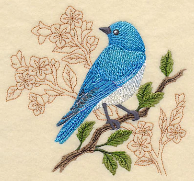 Mountain Bluebird with Delicate Branches - Image 3