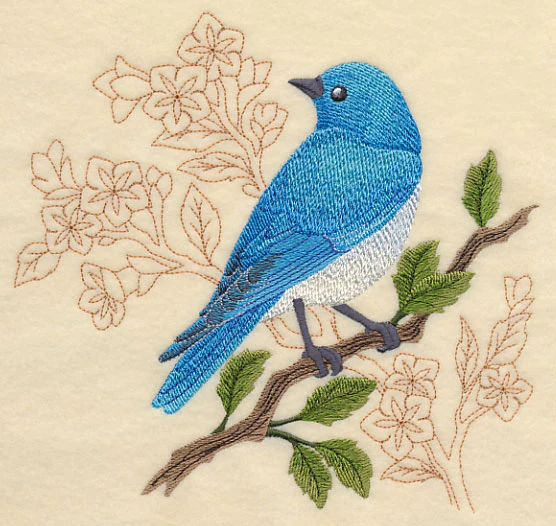 Mountain Bluebird with Delicate Branches - Image 4