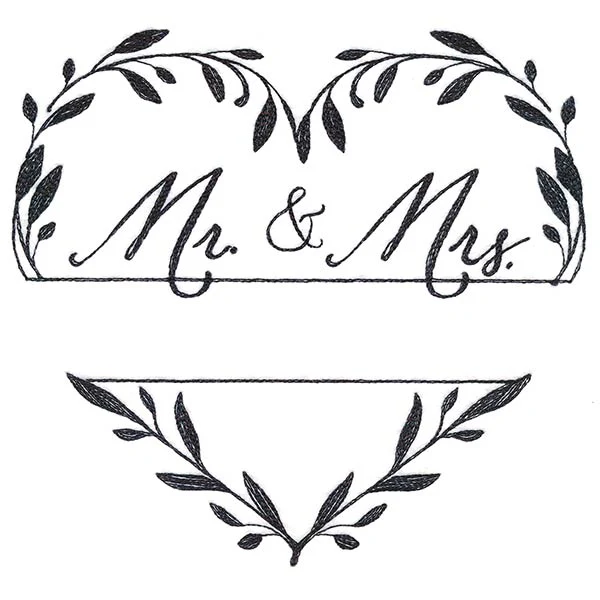 Mr & Mrs Heart Wreath - Image 3