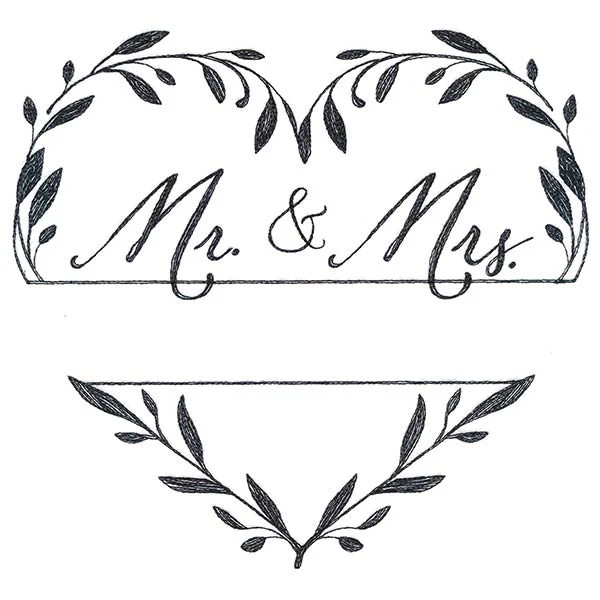 Mr & Mrs Heart Wreath - Image 6