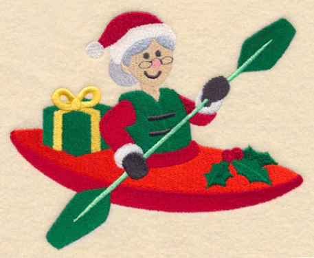 Mrs. Claus in Kayak - Image 2