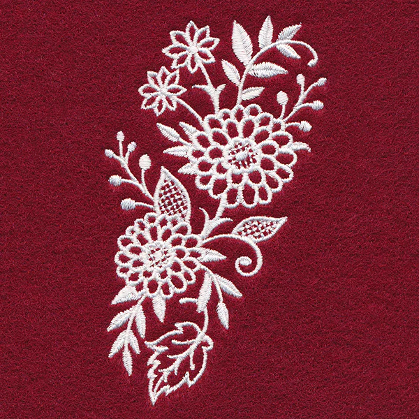 Mum's the Word Flower Spray (Whitework) - Image 5