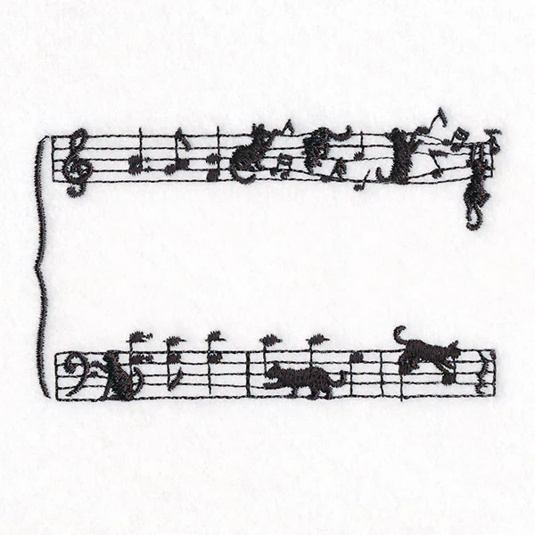 Music and Chaos Cats Quilt Label - Image 3