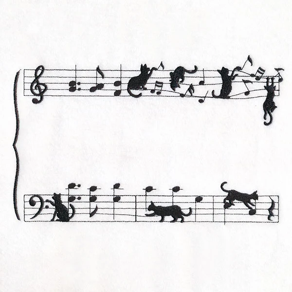 Music and Chaos Cats Quilt Label - Image 4