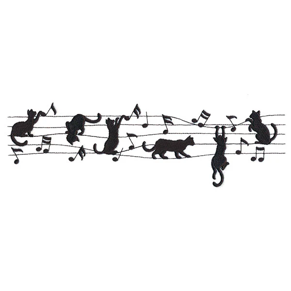 Music and Mischief Cats Border - Image 3