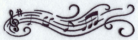 Music's Soothing Swirls Border - Treble Clef - Image 2