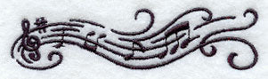 Music's Soothing Swirls Border - Treble Clef - Image 3
