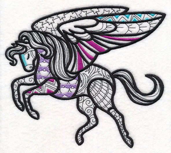 Mystical Pegasus (Blackwork) - Image 5