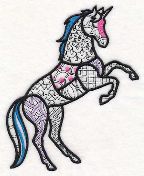 Mystical Unicorn (Blackwork) - Image 2