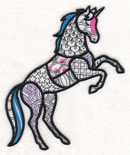 Mystical Unicorn (Blackwork) - Image 3