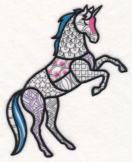 Mystical Unicorn (Blackwork) - Image 5