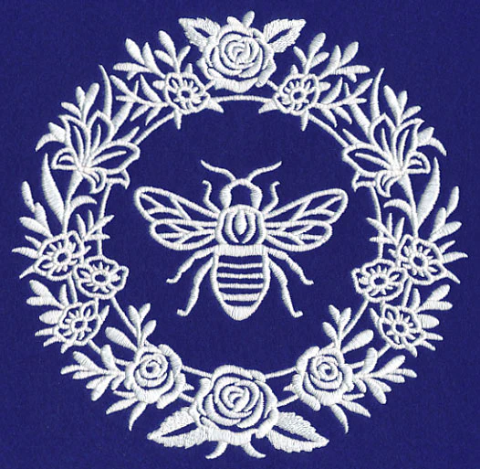 Napoleonic Bee Medallion (Whitework) - Image 2